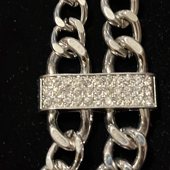 Silver Zirconia 2 Strand Necklace - Picture 4 of 17